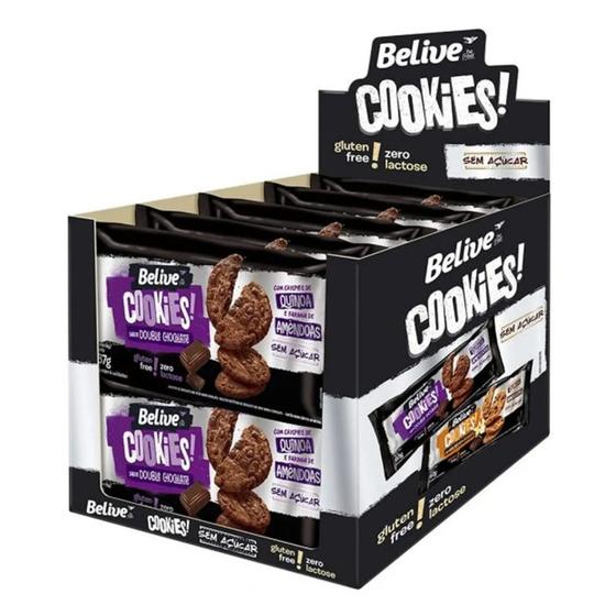 Imagem de Kit c/ 10und Cookie BELIVE Double Chocolate Zero Açucar 67g