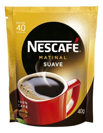 Imagem de Kit c/ 12 Cafe Suave Nescafe Matinal Sache 40g
