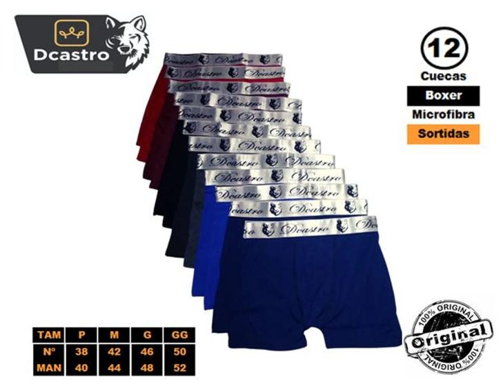 Imagem de Kit c/12 cuecas box cores sortidas
