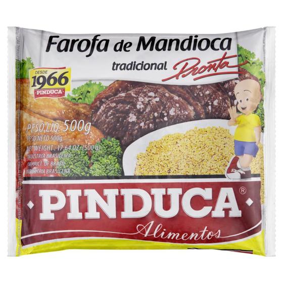 Imagem de Kit c/ 12 Farofa de mandioca tradicional Pinduca 500g