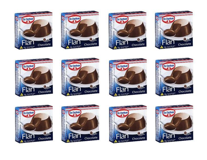 Imagem de Kit c/ 12 Flan de Chocolate 40g - Dr Oetker