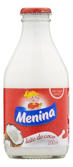 Imagem de Kit c/ 12 Leite de Coco Menina Vidro 200ml