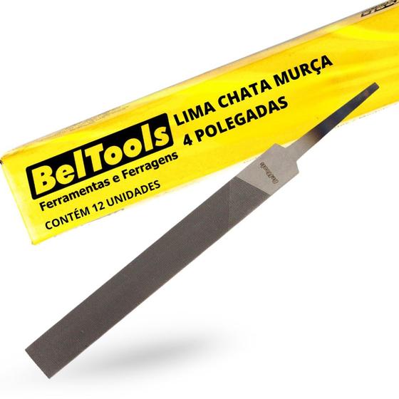 Imagem de Kit C/ 12 Lima Chata Murça 4 Pol Beltools