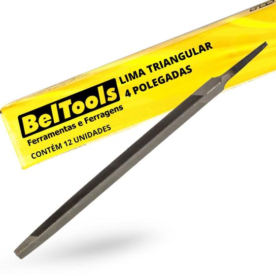 Imagem de Kit C/ 12 Lima Triangular 4 Pol Beltools