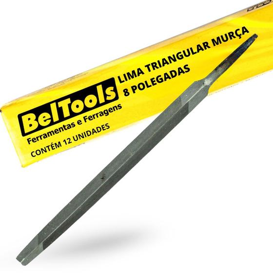 Imagem de Kit C/ 12 Lima Triangular Murça 8 Pol Beltools