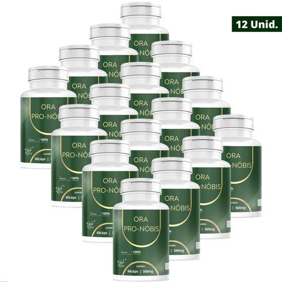 Kit C/12 Ora Pro-nóbis Puro 500mg 60 Cápsulas Saúde da Terra Menor preço em Kit C/12 Ora Pro-nóbis Puro 500mg 60 Cápsulas Saúde da Terra
