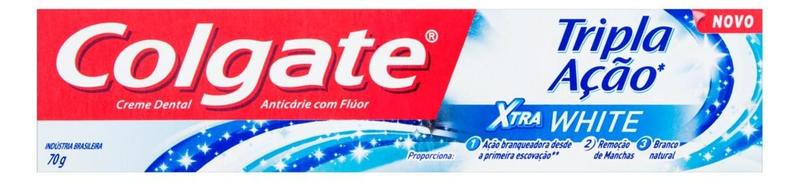 Imagem de Kit c/ 12 Pasta de dentes Colgate Tripla Acao Xtra White 70