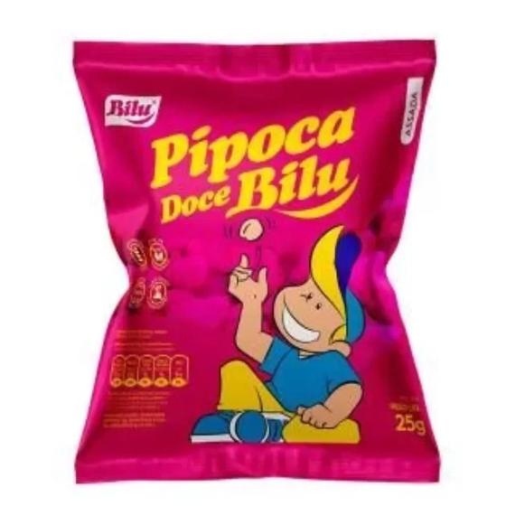 Imagem de Kit c/ 12 Pipoca Pronta Doce Bilu Pacote 25g