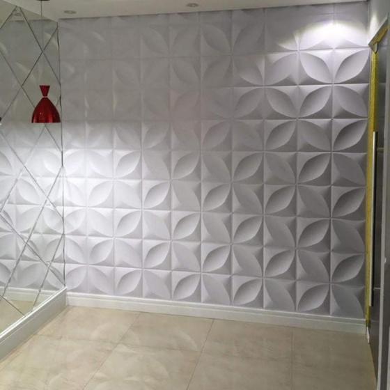 Kit C/ 12 Placas Revestimento Parede Alto Relevo Painel 3d Menor preço em Kit C/ 12 Placas Revestimento Parede Alto Relevo Painel 3d