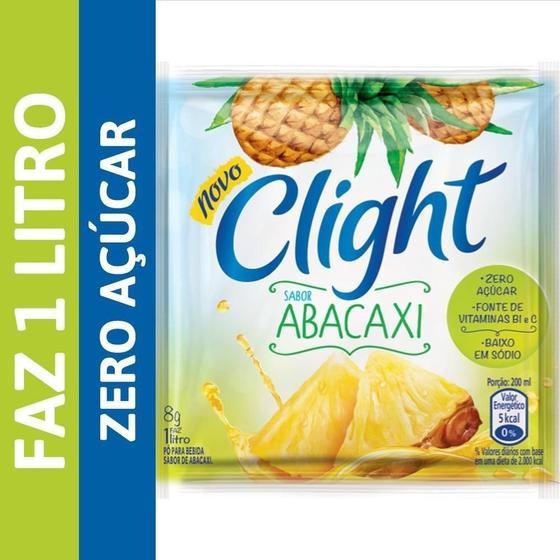 Imagem de Kit c/ 12 Refresco em Po Sem Acucar Abacaxi Clight 8g