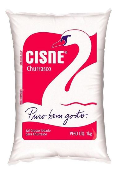 Imagem de Kit c/ 12 Sal Grosso para Churrasco Cisne 1 kg