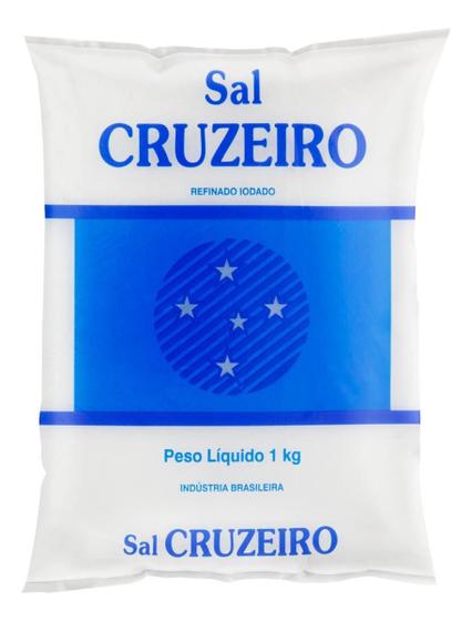 Imagem de Kit c/ 12 Sal Refinado Cruzeiro Pacote 1kg