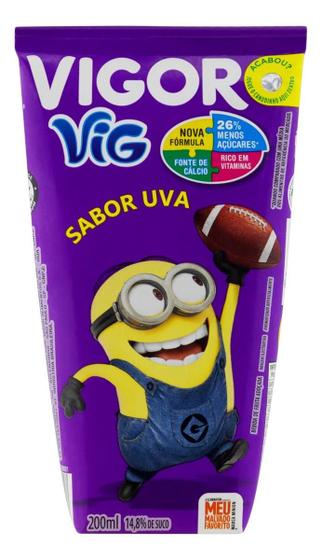 Imagem de Kit c/ 12 Suco de Uva Vigor 200ml