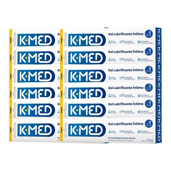 Imagem de Kit c/ 12 unidades - Gel Lubrificante Íntimo K-med 50g