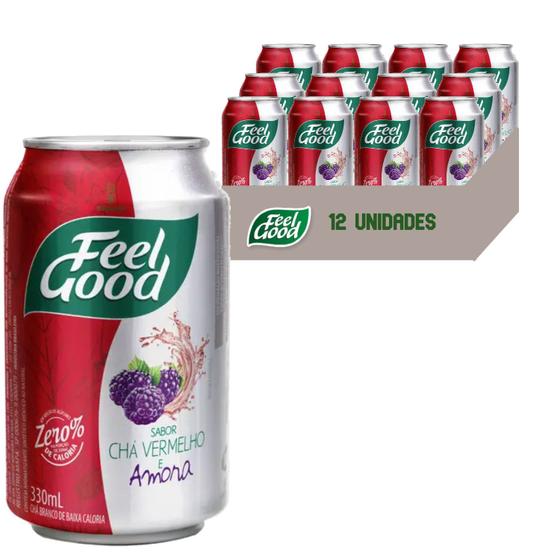 Imagem de Kit c/ 12und Chá Vermelho com Amora FEEL GOOD 330ml