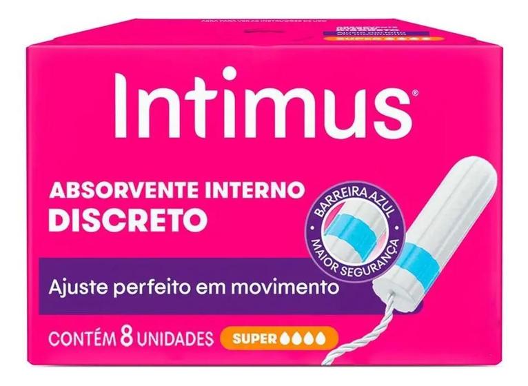 Imagem de Kit c/ 2 Absorvente Interno Super 8 Unidades Intimus