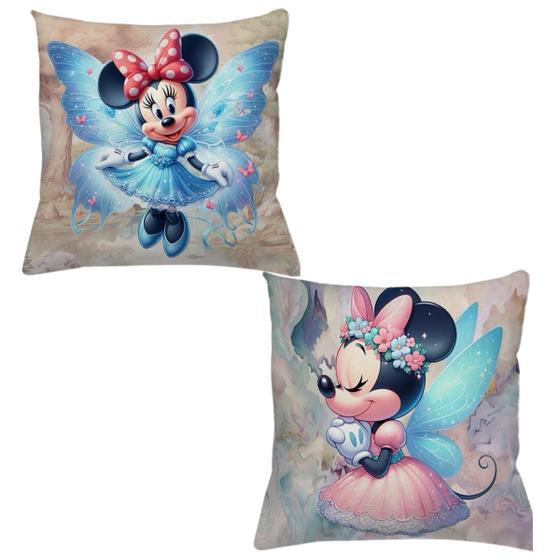 Imagem de Kit c/2 Almofadas Mickey e Minnie Disney Decorativas Cheias