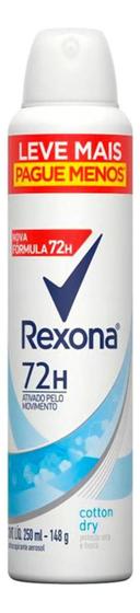 Imagem de Kit c/ 2 Antitranspirante Rexona Cotton Dry 250 ml