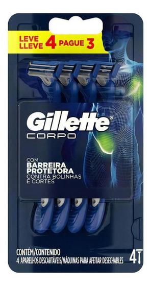 Imagem de Kit c/ 2 Aparelho De Barbear Gillette Corpo 4 Unidades