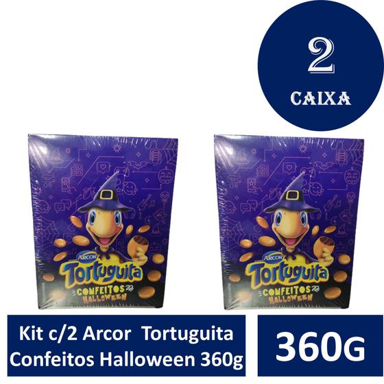 Imagem de Kit c/2 Arcor Tortuguita Confeitos Halloween 360g
