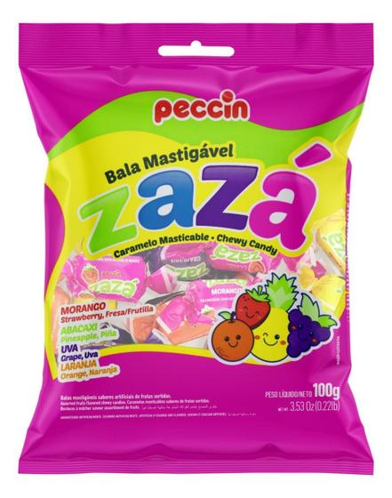 Imagem de Kit c/ 2 Bala Zaza frutas sortidas 100g