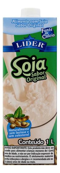 Imagem de Kit c/ 2 Bebida a Base de Soja Original Lider Caixa 1l