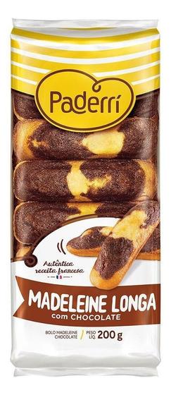 Imagem de Kit c/ 2 Bolo Madeleine Longa com Chocolate Paderri 200g