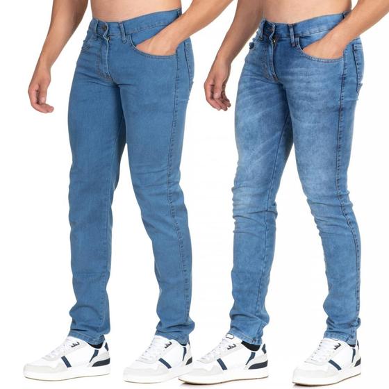 Imagem de kit C/2 Calça Jeans Skynni Masculina com Elastano Premium