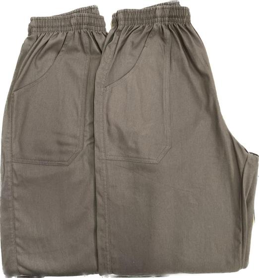 Imagem de Kit c/2 calças para trabalho reforçada brim pesado 100 algodão