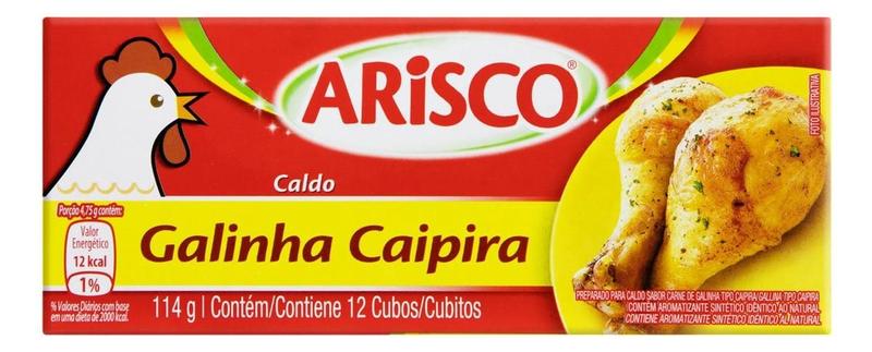 Imagem de Kit c/ 2 Caldo em Tablete Galinha Caipira Arisco 114g