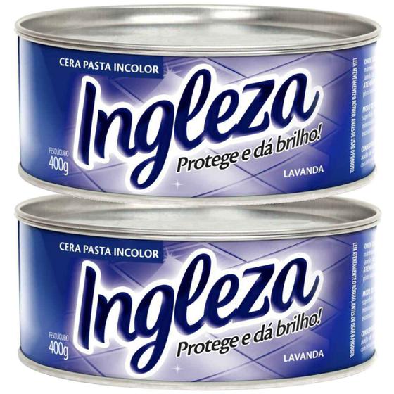 Imagem de KIT C/ 2 CERAS EM PASTA INGLEZA 400g INCOLOR