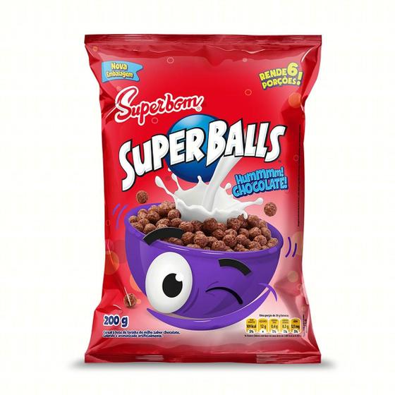 Imagem de Kit c/ 2 Cereais Superbom Superballs Chocolate 200g