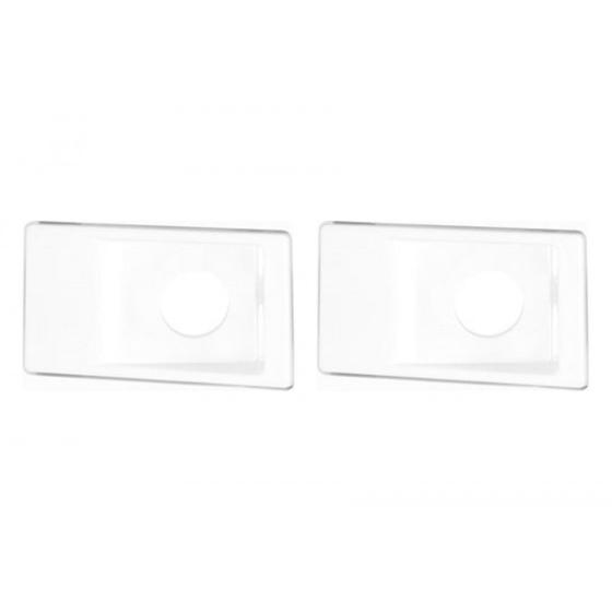 Imagem de Kit C/2 - Conjunto Pial Pop 4X2 Branco Com Placa (1Furo) ...