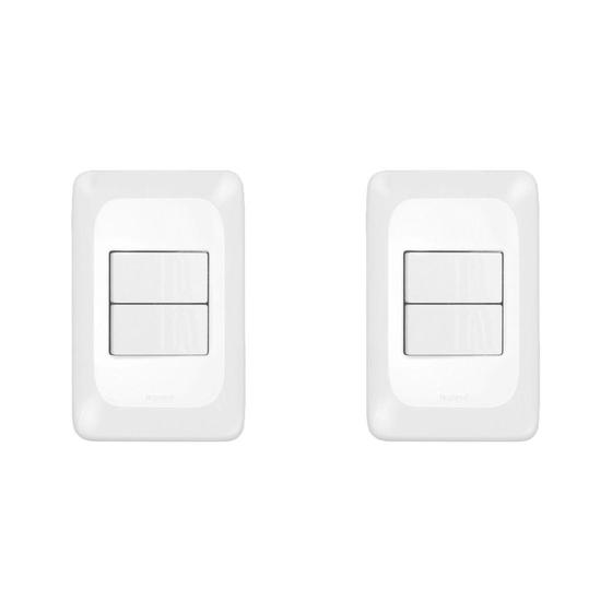 Imagem de Kit C/2 - Conjunto Pial Pop Modulo Com Placa 4X2 - 1 Simp...