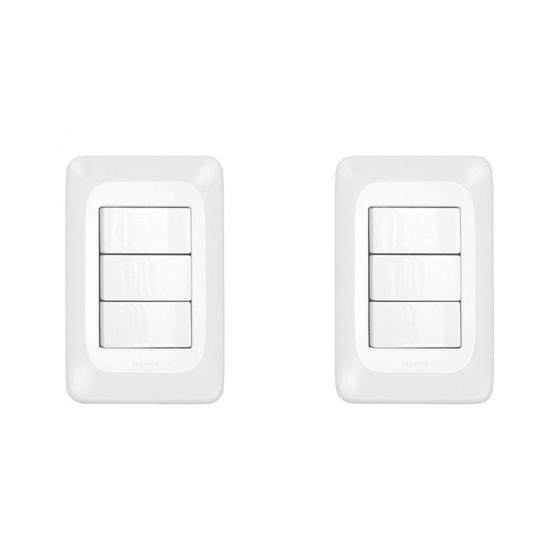 Imagem de Kit C/2 - Conjunto Pial Pop Modulo Com Placa 4X2 - 3 Simp...
