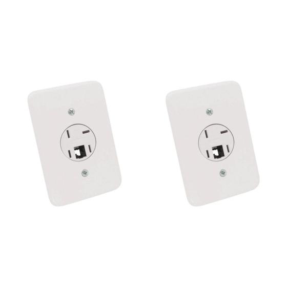 Imagem de Kit C/2 - Conjunto Radial Pollar 1402024 1Tomada Fone Rj11
