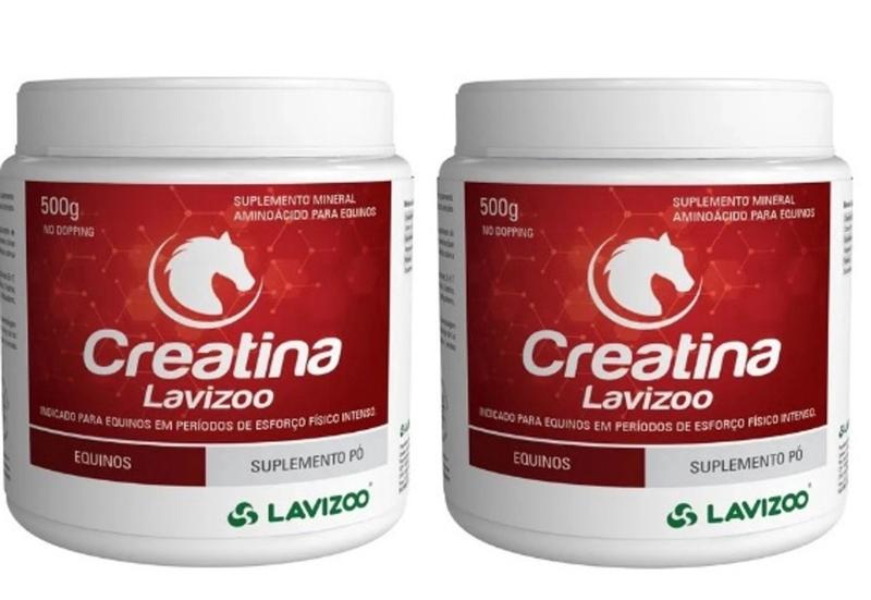 Imagem de Kit c/2 Creatina Lavizoo 500g - Creatina Para Equinos E Potros