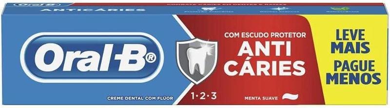 Imagem de Kit c/ 2 Creme Dental Oral B anti caries 150g