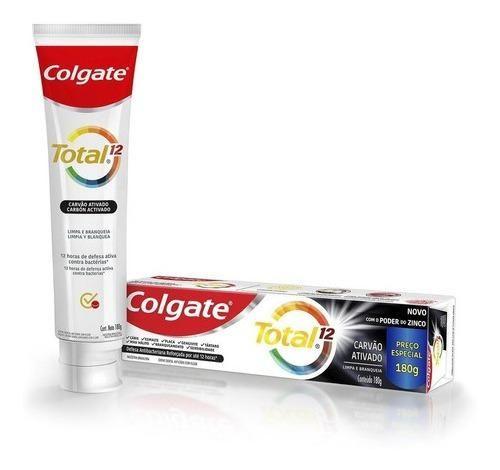 Imagem de Kit c/ 2 Creme Dental Total 12 Carvao Ativado 180g Colgate