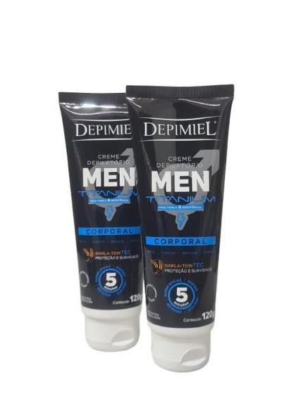 Imagem de Kit C/2 Cremes Depilatórios Men Titanium Depimiel 120g