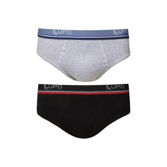 Imagem de Kit C/2 Cueca Slip Lupo 524 algodão com elastano