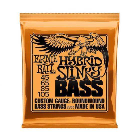 Imagem de Kit c/ 2 Ernie Ball P/ Baixo 4 Cordas 045-105 Hy Slinky 2833