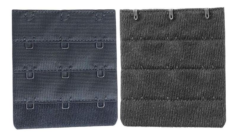 Imagem de Kit C/ 2 Extensores Para Sutiã Possui 9 Fechos Colchetes 6cm