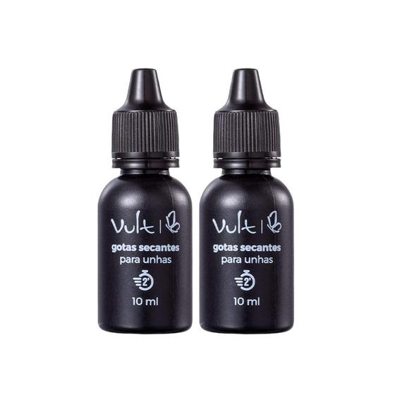 Imagem de Kit c/2 Gotas Secantes Seca Esmalte 2 Minutos para Unhas 10ml Vult