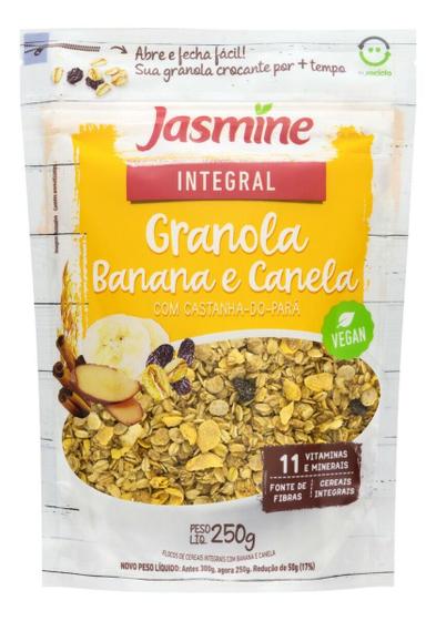 Imagem de Kit c/ 2 Granola Jasmine Integral banana e canela 250g