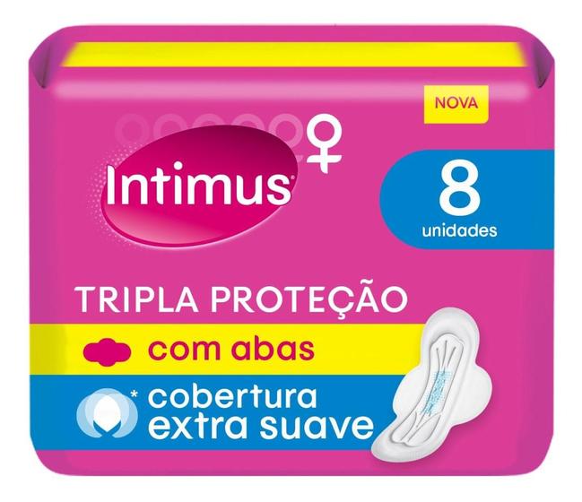 Imagem de Kit c/ 2 Intimus Absorvente Tripla Protecao Com Abas 8un