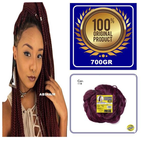 kit c/ 2 Jumbo Kanekalon Box Braids Ser Muller 700gr E 2metro Cor118
