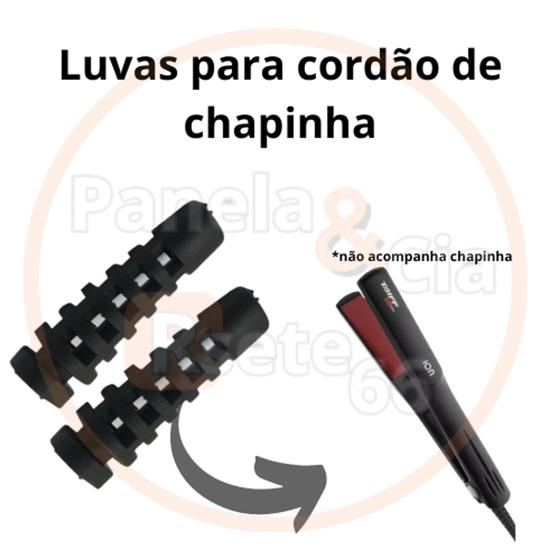 Imagem de Kit c/ 2 luvas para chapinha (prancha) de cabelos