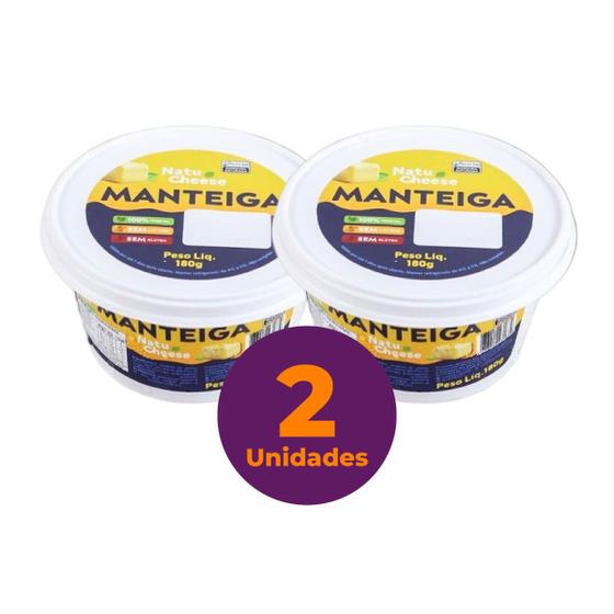 Imagem de Kit c/ 2 Manteiga Vegetal Sem Glúten Sem Lactose NatuCheese 180g