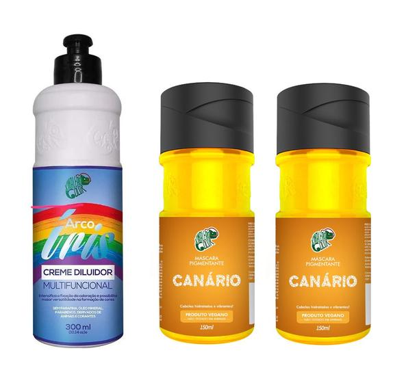 Imagem de KIT c/ 2 Máscara Pigmentante 150ml e 1 Creme Diluidor 300 ml Kamaleão Color